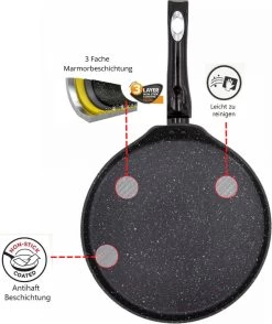 Pannenkoekenpan Antiaanbak - Inductie Marmer - 28cm -Keuken Verkoop 1009x1200