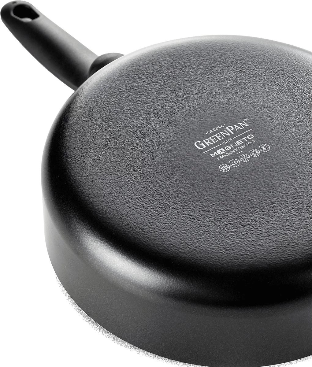 GreenPan Cambridge Hapjespan Met Deksel 28cm - Zwart - Inductie - PFAS-vrij 12 GreenPan Cambridge Hapjespan Met Deksel 28cm - Zwart - Inductie - PFAS-vrij - Afbeelding 10