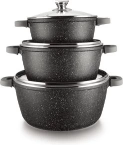 Cheffinger Steelpan Set 6-delig - 20-24-28cm - Zwart -Keuken Verkoop 1023x1200 1