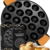 Ocina Poffertjespan– 19 Poffertjes – Poffertjesmaker – Poffertjespan Inductie – Poffertjespan Electrisch – Gietijzeren Pan – Inclusief Warmtebestendige Handvaten– Gratis Receptenboek -Keuken Verkoop 1058x1200