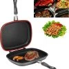 Herenthal Dubbele Grillpan - Ø 28 Cm - Koekenpan - Keramische Pan - Marmeren Coating Met Antiaanbaklaag - PFAS & PFOA Vrij - Pan - Grill - Vermindert Geur, Rook En Oliespatten - Zilver -Keuken Verkoop 1099x1200