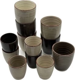 Koffiekopjes - Industrieel Grijs - Koffiebeker - Unieke Kleuren - Set Van 12 Kopjes (ook Los Verkrijgbaar) - 160ML En 340ML - Porselein - Hip En Trendy -Keuken Verkoop 1123x1200 4