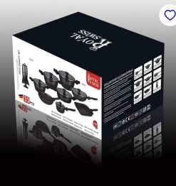 Royal Swiss® - Set Lot 33-delige - Pannenset Inductie - Steengoeden - Afneembare Handgreep - Glazen Deksel - Geschikt Voor Oven - PFAS-vrij + Keukengerei -Keuken Verkoop 1133x1200