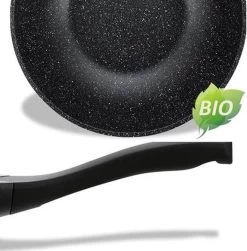 Luxe Swiss Wokpan - Ø 28 Cm - Marmeren Coating - Inductie - Met Glazen Deksel - Zwart -Keuken Verkoop 1180x1200