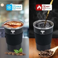 Elephant & Co Dubbelwandige Reisbeker - Koffie To Go -Duurzaam - 380ml - -Keuken Verkoop 1195x1200 3