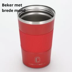 Castagnola Design RVS Koffiebeker To Go - Rood - 380ml - Thermosbeker - Theebeker -Keuken Verkoop 1198x1200 24
