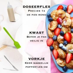 IRONO Poffertjespan Set - Incl. Doseerfles, Kwast En Vork - Poffertjespan Inductie En Electrisch - Poffertjesmaker 19 Poffertjes - Poffertjes Maken - Spuitfles - Cadeau Voor Mannen En Vrouwen 12 IRONO Poffertjespan Set - Incl. Doseerfles, Kwast En Vork - Poffertjespan Inductie En Electrisch - Poffertjesmaker 19 Poffertjes - Poffertjes Maken - Spuitfles - Cadeau Voor Mannen En Vrouwen -Keuken Verkoop 1199x1200