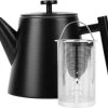 Castagnola Theepot Met Filter – Theekan – Theepot Dubbelwandig – Theepot Roestvrijstaal – Hoogwaardig RVS – 1 Liter – 5 Kopjes Thee – Zwart -Keuken Verkoop 1200x1007 1