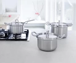 BK Q-linair Master RVS Pannenset - 5-delig - Veilig Afgietsysteem -Keuken Verkoop 1200x1008