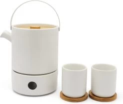 Bredemeijer - Theeset Umea Theepot 1.2L Met Theelichtwarmer - Mat Wit -Keuken Verkoop 1200x1012 2