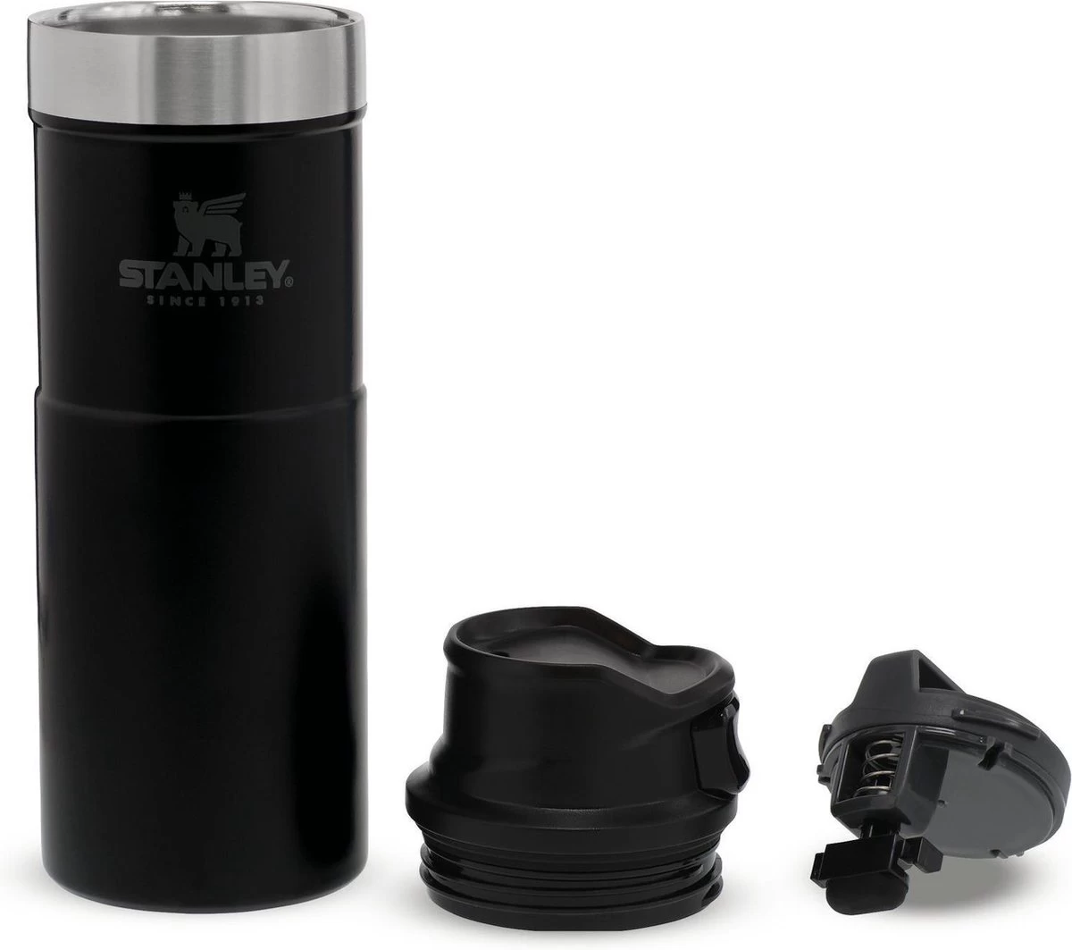 Stanley Trigger-Action Travel Mug 0.47L - Thermosfles - Matt Black 4 Stanley Trigger-Action Travel Mug 0.47L - Thermosfles - Matt Black - Afbeelding 2