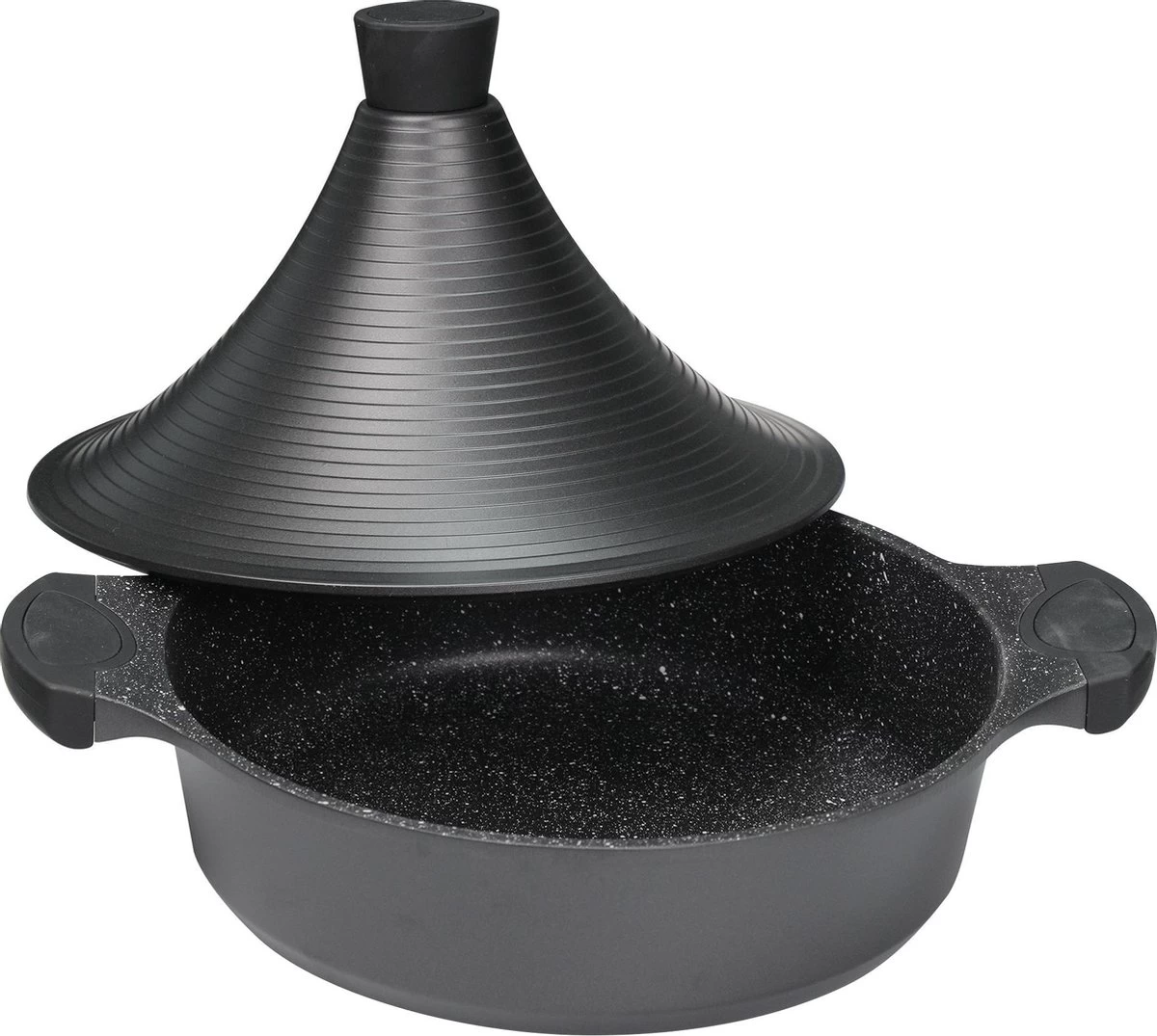 BIKO | Luxe Aluminium Tajine Inductie| Tagine | Geschikt Voor 4-8 Personen - Inductie - Zwart 6 BIKO | Luxe Aluminium Tajine Inductie| Tagine | Geschikt Voor 4-8 Personen - Inductie - Zwart - Afbeelding 4