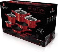 6-delige Balck Burgundy Pannen Set Bordeaux Rood Met Accessoires Ook Voor Inductie -Keuken Verkoop 1200x1078 1