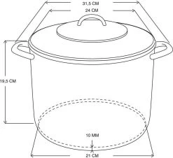 Michelino Soeppan - 6 Liter - RVS - Vaatwasserbestendigd - Ø22 Cm -Keuken Verkoop 1200x1096