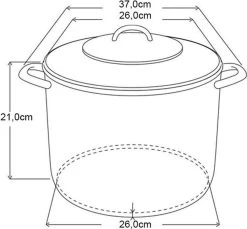 Michelino RVS Soeppan - 10 Liter - Vaatwasserbestendigd -Keuken Verkoop 1200x1113 1