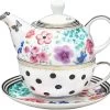 Melli Mello Luxe Theepot En Theemok 2-in-1 - Incl Schoteltje - Porselein - 600ml - High Tea Set - Tea For One - 14x15x15cm -Keuken Verkoop 1200x1117 1