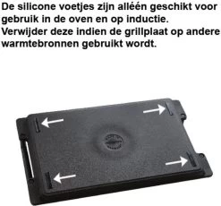 Eurolux Grillplaat Met Grepen - 41 X 24 X 2.5 Cm - Zwart - Aluminium - Geschikt Voor Alle Warmtebronnen -Keuken Verkoop 1200x1119 2