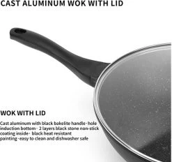 Royal Swiss WK30 - Wokpan - Ø 30 Cm - Marmeren Coating - Inductie - Met Glazen Deksel - PFAS-vrijs - Zwart -Keuken Verkoop 1200x1129 1