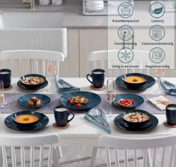 Serviesset – 16 Delig – 4 Persoons – Porselein - Luxe - Blauw 14 Serviesset – 16 Delig – 4 Persoons – Porselein - Luxe - Blauw -Keuken Verkoop 1200x1140 1