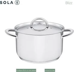 Sola Pannenset Blizz - 4 Delig - Ø Cm - Zilver - RVS - Sandwichbodem 23 Sola Pannenset Blizz - 4 Delig - Ø Cm - Zilver - RVS - Sandwichbodem -Keuken Verkoop 1200x1160