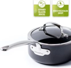 GreenPan Barcelona Infinity Pro Hapjespan Met Deksel 30cm - Zwart - Inductie - PFAS-vrij -Keuken Verkoop 1200x1162