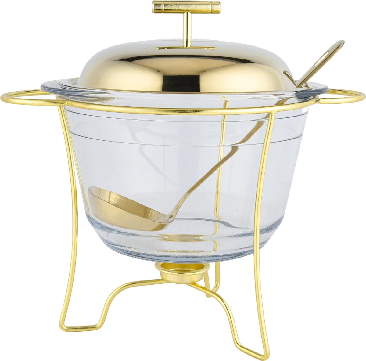 MONOO Soepkom Goud - Soepkommen - Glazen Soepterrine - Voedselverwarmer - Soepketel - 4 Liter 3 MONOO Soepkom Goud - Soepkommen - Glazen Soepterrine - Voedselverwarmer - Soepketel - 4 Liter