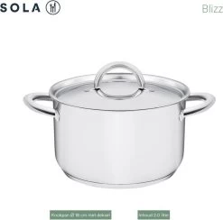 Sola Pannenset Blizz - 4 Delig - Ø Cm - Zilver - RVS - Sandwichbodem 28 Sola Pannenset Blizz - 4 Delig - Ø Cm - Zilver - RVS - Sandwichbodem -Keuken Verkoop 1200x1187 1