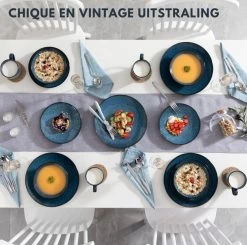 Serviesset – 16 Delig – 4 Persoons – Porselein - Luxe - Blauw 12 Serviesset – 16 Delig – 4 Persoons – Porselein - Luxe - Blauw -Keuken Verkoop 1200x1189 5