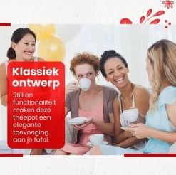 Procidi® Glazen Theepot Met Filter - Theekan Met Infuser - Dubbelwandig Borosilicaat Glas - Thee Thermoskan - Koffiekan 950 ML - Teapot -Keuken Verkoop 1200x1195 20