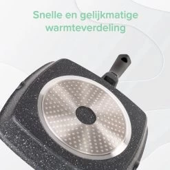 Coninx Grillpan 28CM - Steakpan - Afneembare Handgreep - PFAS-vrij - Grijs -Keuken Verkoop 1200x1199 4