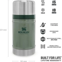 Stanley The Legendary Classic Food Jar 0,7L - Thermosfles - Hammertone Green -Keuken Verkoop 1200x1200 1093