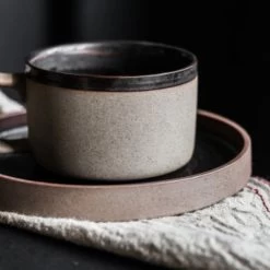 House Of Husk® Keramieke Kop En Schotel Set - Koffiekopjes - Theemokken - Koffiemokken - 250 Ml - Bruin Aardewerk -Keuken Verkoop 1200x1200 1116