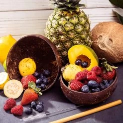 Ecowize Coconut Bowls (Set Van 3) - Kokosnoot Kom & Schaal - Met 3 Lepels, 3 Vorken En 8 Bamboe Rietjes - Zero Waste & Herbruikbaar - Duurzaam Cadeau 14 Ecowize Coconut Bowls (Set Van 3) - Kokosnoot Kom & Schaal - Met 3 Lepels, 3 Vorken En 8 Bamboe Rietjes - Zero Waste & Herbruikbaar - Duurzaam Cadeau -Keuken Verkoop 1200x1200 1135