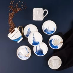 KARACA -ISTANBUL- 12 DELIGE- KOFFIEKOPJES VOOR 6 PERSONEN SET-Karaca Istanbul Set Van 12 Koffiekopjes 90 Ml- Moccamokken -espressokopjes Set Van Porselein, 6 Personen Robuuste Mokkatas, Porselein -Keuken Verkoop 1200x1200 1143