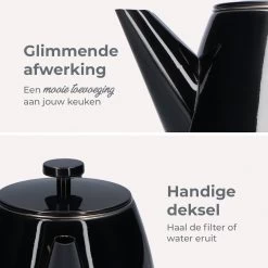 Vaja® Theepot Juliette Met Filter - Dubbelwandig -Theekan 1.0L - Glimmend Zwart 26 Vaja® Theepot Juliette Met Filter - Dubbelwandig -Theekan 1.0L - Glimmend Zwart -Keuken Verkoop 1200x1200 1225
