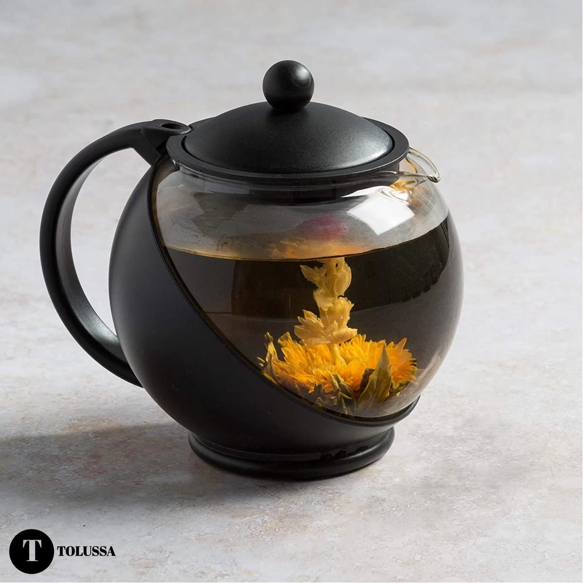 Tolussa Premium Theepot Glas Met Filter - 1.25L - Zwart - Isolerend - Lekt Niet 5 Tolussa Premium Theepot Glas Met Filter - 1.25L - Zwart - Isolerend - Lekt Niet - Afbeelding 3