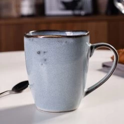 Koffiekopjes - Cappuccino Kop - Theemok - Koffiebeker - Blauw - 320ml - Set Van 6 -Keuken Verkoop 1200x1200 1305