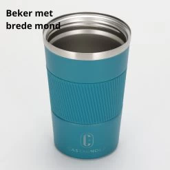 Castagnola Design RVS Koffiebeker To Go - Blauw - 380ml - Thermosbeker - Theebeker -Keuken Verkoop 1200x1200 1333