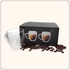OTIX Dubbelwandige Koffieglazen - Koffiekopjes - 180 Ml - Set Van 4 - Transparant - Latte Macchiato Glazen