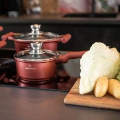 Herenthal Pannenset Inductie - Luxe 10-delige Koekenpan Inductie - Voor Alle Warmtebronnen - Pannen Met Glazen Deksels En Koudgrepen - Burgundy -Keuken Verkoop 1200x1200 139