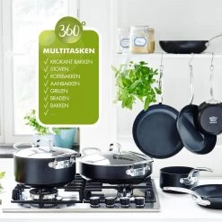 GreenPan Barcelona Infinity Pro Koekenpannenset - 3-delig - Zwart - Inductie - PFAS-vrij -Keuken Verkoop 1200x1200 350
