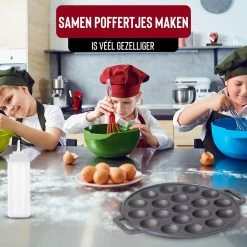 Rednas Poffertjespan Pakket - Incl. Luxe Giftbox - Incl.Bakkwast/Vork/Doseerfles - RVS/Gietijzer -Keuken Verkoop 1200x1200 380