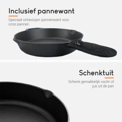 Ocina Gietijzeren Pan – ø30,5cm - Skillet - Koekenpan – Hapjespan – Koekenpan Inductie – Koekenpannenset - Gietijzeren Pan Bbq - Gietijzer -Keuken Verkoop 1200x1200 4
