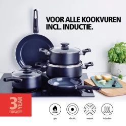 Brabantia Cooking Pleasure Set - 5 Delig - Inductie - Keramische Anti Aanbaklaag - Pfas Vrij -Keuken Verkoop 1200x1200 424