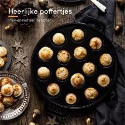Ocina Poffertjespan– 19 Poffertjes – Poffertjesmaker – Poffertjespan Inductie – Poffertjespan Electrisch – Gietijzeren Pan – Inclusief Warmtebestendige Handvaten– Gratis Receptenboek -Keuken Verkoop 1200x1200 47