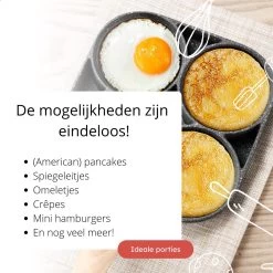 Anti-aanbak Pancake Pan | American Pancake Pan | Omelet Pan | Geschikt Voor Inductie & Alle Warmtebronnen | Eierpan | Omeletmaker | Pancake Maker | Mini Pannenkoekenpan -Keuken Verkoop 1200x1200 508