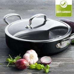 GreenPan Barcelona Infinity Pro Hapjespan Met Deksel 30cm - Zwart - Inductie - PFAS-vrij -Keuken Verkoop 1200x1200 536