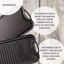 Nuovva Dubbelzijdig Gietijzeren Grillplaat - 50cm X 26cm -Keuken Verkoop 1200x1200 607