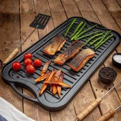 Nuovva Dubbelzijdig Gietijzeren Grillplaat - 50cm X 26cm -Keuken Verkoop 1200x1200 608