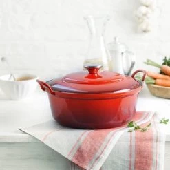 Le Creuset Braadpan Faitout Tradition Kersenrood - ø 24 Cm / 3 Liter -Keuken Verkoop 1200x1200 684